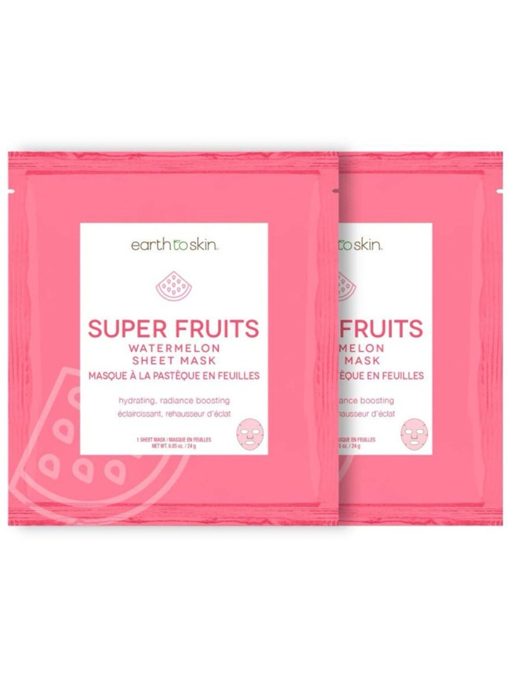 ⚠️ 5/25: 2 earth to skin Super Fruits Watermelon Sheet Mask